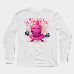 bar bell with funny characters Long Sleeve T-Shirt